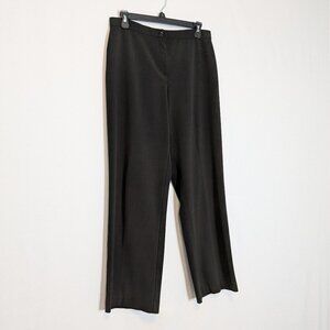 BRIGGS NEW YORK Petite, Black Mid-Rise Front Zip Career Pants; Size 10P